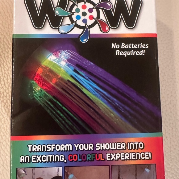NWT Shower WOW As Seen on TV LED Rainbow Shower Head for a Colorful Experience - Picture 7 of 7
